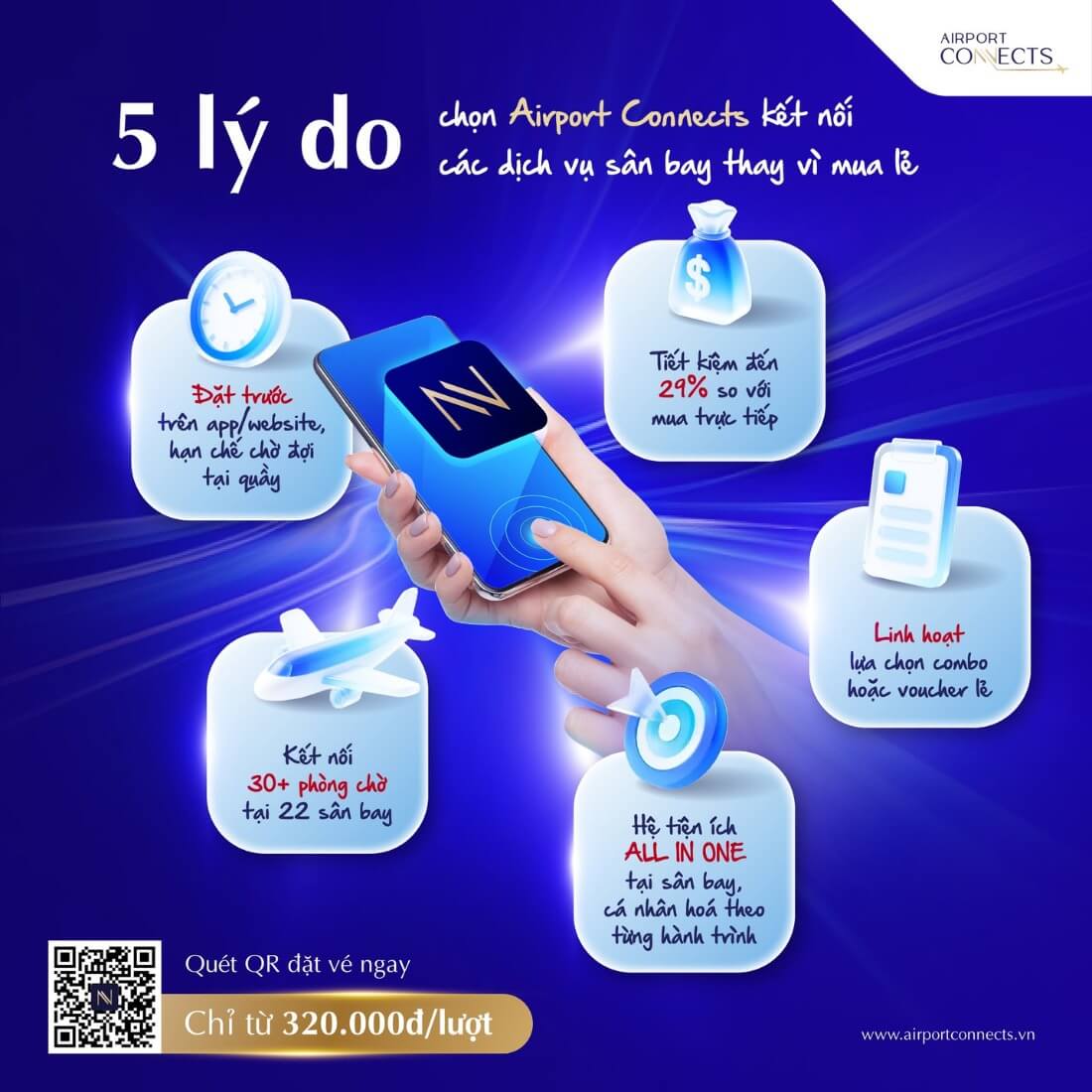 Lợi ích khi sử dụng app phòng chờ thương gia Airport Connects_4 Lợi ích khi sử dụng app phòng chờ thương gia Airport Connects_4