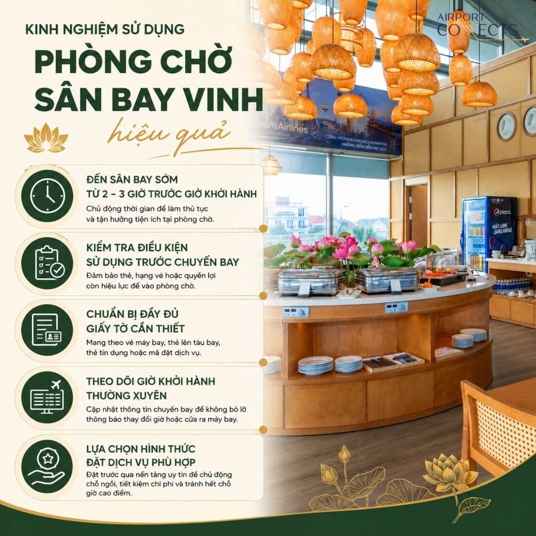 Kinh nghiệm sử dụng phòng chờ sân bay Vinh hiệu quả_5 Kinh nghiệm sử dụng phòng chờ sân bay Vinh hiệu quả_5